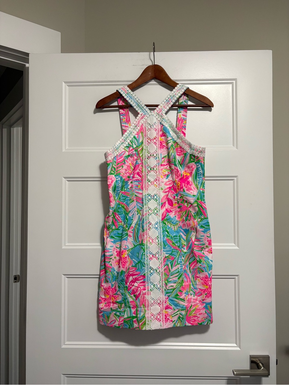 Lilly Pulitzer Pink Blue Green Multicolor Tropical Shift Dress NWT Sz 4